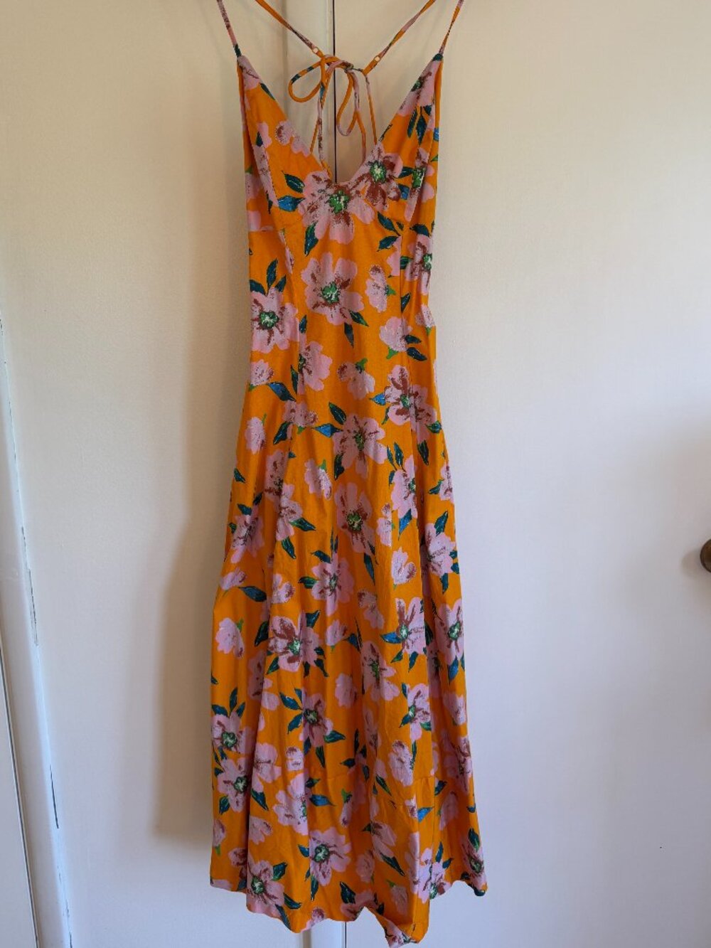 Free People Finer Things midi maxi dress in Sunshine Combo size S - Picture 4 of 7